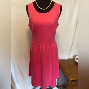 Old Navy Medium Pink Sleeveless Skater Dress Fit and Flare Zipper Detail